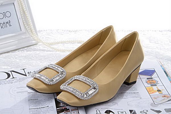 RV Shallow mouth Block heel Shoes Women--066